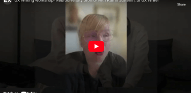 K Sutterlin guest at UX Writing workshop
