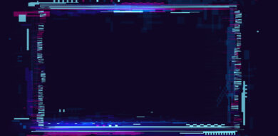 Glitchy frame on a screen