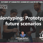 diverse team discuss a future UX prototype